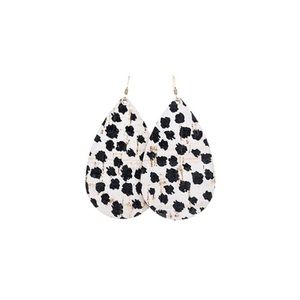 Nickel & Suede Spotted Cork Leather Earrings